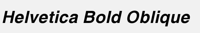 Helvetica Bold Oblique